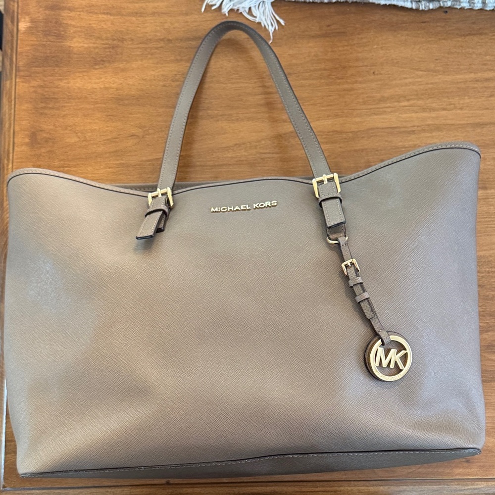 Michael Kors Taupe Leather Tote